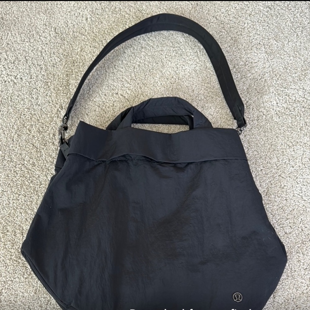 Sold! Lululemon Athletica Black and Gray Tote Bag with Minimalist Design